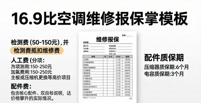 空调模块维修多少钱_空调维修报价单模板_维修空调报价单样板