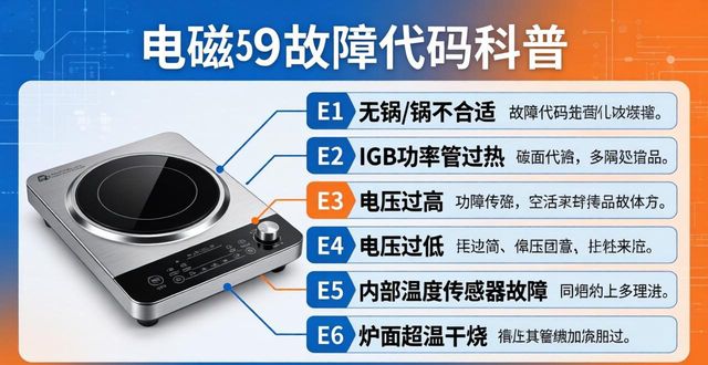 电磁炉故障代码e6是什么故障_电磁炉多个故障代码_电磁炉故障代码E0是什么问题